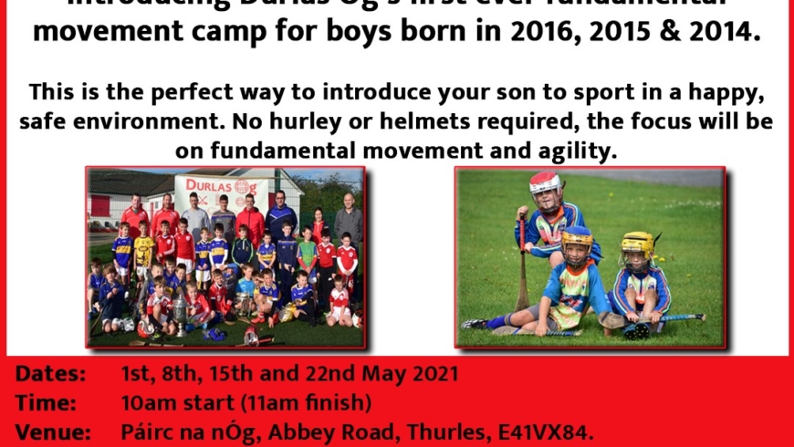 Introducing Durlas Og first ever Fundamental Movement camp for academy players
